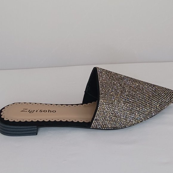 Rhinestone Embellished Mule | Size: 7 | Color TAUPE - Picture 3 of 7